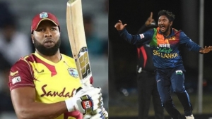 Pollard hits six sixes in an over as West Indies win a wild one in Antigua