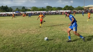 Round of 16 action between Clarendon College and Cornwall College on Saturday.