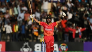 Sikandar Raza hit Zimbabwe&#039;s fastest ODI hundred in the chase.