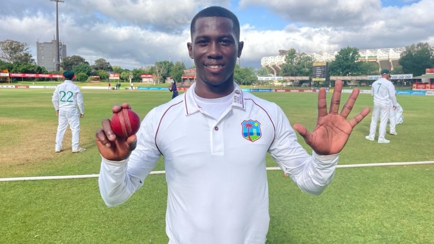 Shamar Joseph took all five second innings wickets for West Indies &quot;A.&quot;