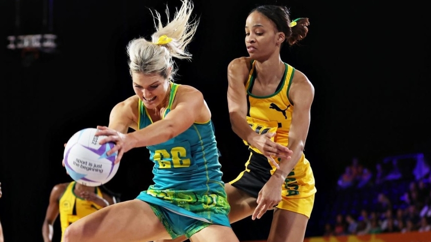 Sterling defense: Jamaica&#039;s goal keep Shamera Sterling on top of her game as the Sunshine Girls defeated Australia 57-55 in Pool A action at the 2022 Commonwealth Games in Birmingham, England on Thursday.