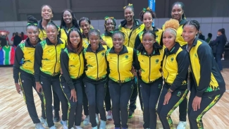 Jamaica&#039;s Sunshine Girls share a photo opportunity prior to their opening game at the Vitality Netball World Cup in Cape Town, South Africa on Friday.