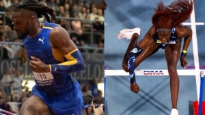 Damion Thomas and Charisma Taylor win sprint hurdles events at Meeting de Mondeville in France