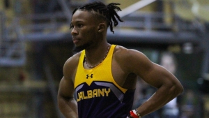 Travis Williams wins 60/200m double in championship record times at America East Indoor Track and Field Championships