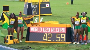 Jamaica U20 4x100m relay team smash U20 world record - men take home silver